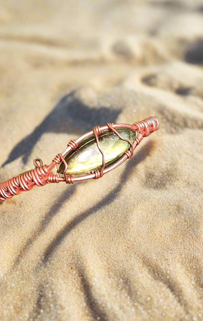 Labradorite Copper Cuff