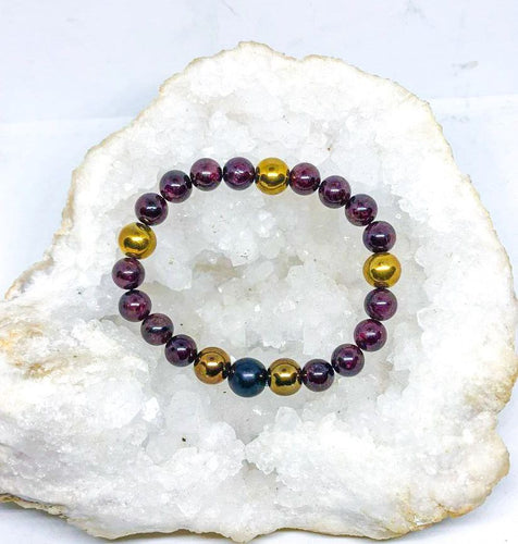 Garnet | Hematite | Shungite | Bracelet
