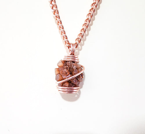XL Aragonite | Earth Master | Copper Pendant & Cuban Link Chain