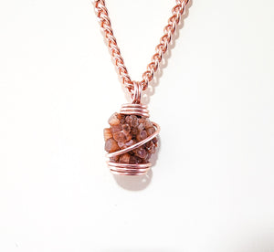 XL Aragonite | Earth Master | Copper Pendant & Cuban Link Chain