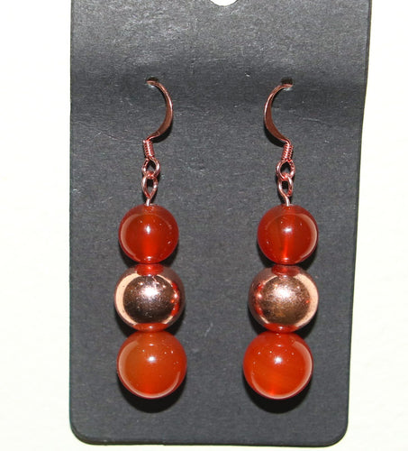 Carnelian | Copper Hematite | Earrings