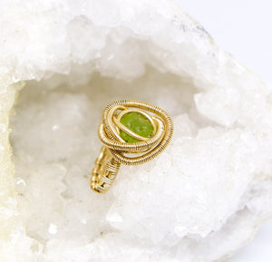 Peridot | Compassionate Wealth |14k Goldfilled Ring | Size 6