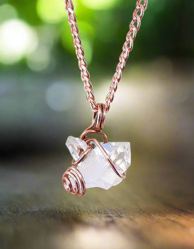 Clear Quartz | Master Healer | Copper Cuban Link chain