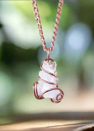 Clear Quartz | Master Healer | Copper Cuban Link chain