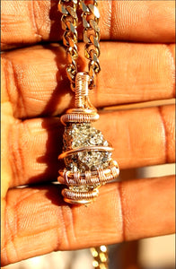 14k Goldfilled Pyrite | Abundant Prosperity | Copper Necklace