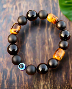 Tiger Eye | Black Qynx & Nazar | Bracelet