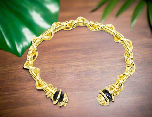 14k GF | Black Tourmaline | Alchemy Cuff