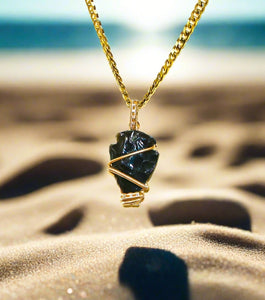14k Black Obsidian | Arrowhead