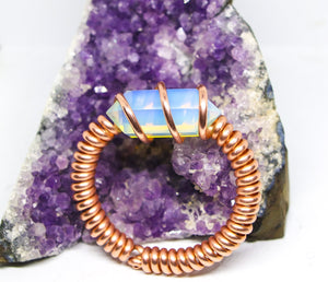 Copper | Opalite | Coil Cuff