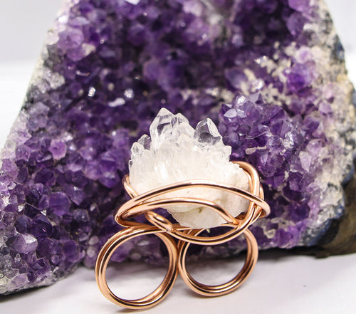 Clear Quartz | Double Ring