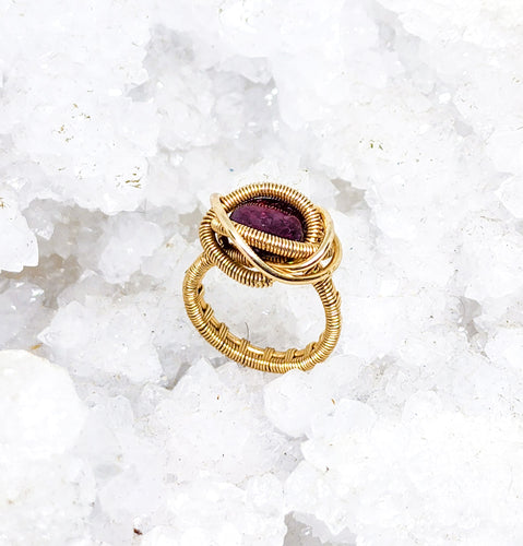 Garnet | Resilent Will| 14k golfilled Ring | Size 7
