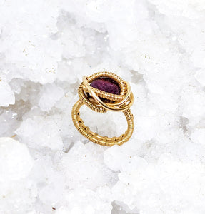 Garnet | Resilent Will| 14k golfilled Ring | Size 7