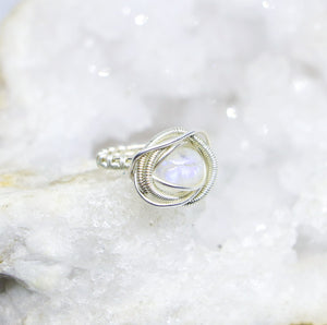 Silver | Moonstone Ring | Size 8.5